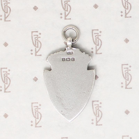 Crown & Shield 1918 English Sterling Medal Fob