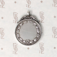Crisp English Sterling Medal Fob with Laurel Wreath