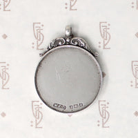 Crisp English Sterling Medal Fob with Laurel Wreath