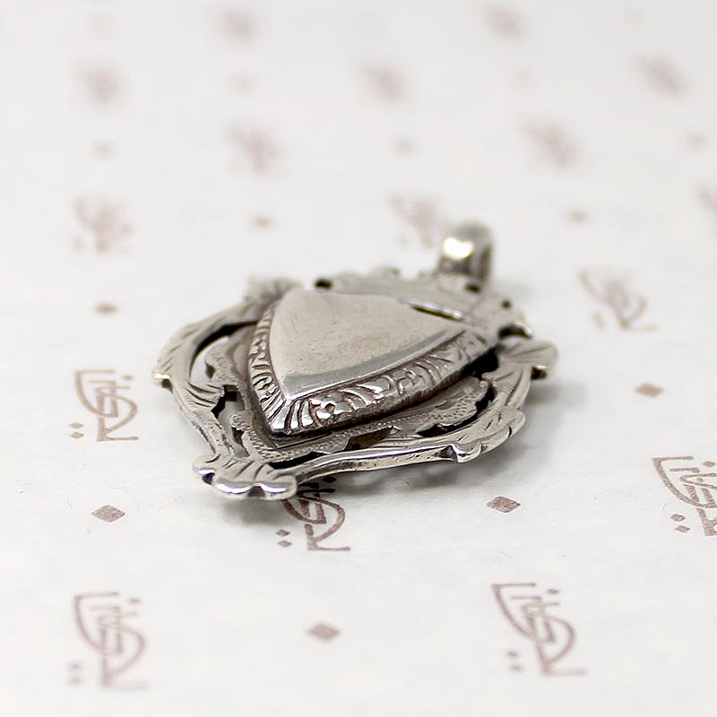 Double Sided 3-D English Sterling Silver Fob