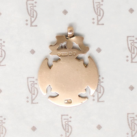Edwardian Rosy 9ct Gold Medal Fob