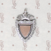 Crisply Engraved English Sterling Medal Fob