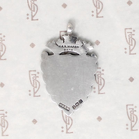Crisply Engraved English Sterling Medal Fob