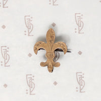 Engraved Fleur de Lis Chatelaine Pin by Shved & Cohen