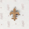 Engraved Fleur de Lis Chatelaine Pin by Shved & Cohen