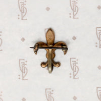 Engraved Fleur de Lis Chatelaine Pin by Shved & Cohen