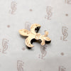 Engraved Fleur de Lis Chatelaine Pin by Shved & Cohen