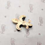 Engraved Fleur de Lis Chatelaine Pin by Shved & Cohen