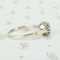 Midcentury White Gold Diamond Solitaire