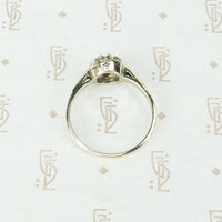 Midcentury White Gold Diamond Solitaire