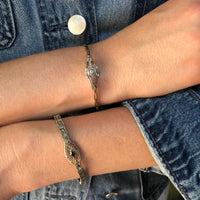 Vintage Belais White Gold Filigree Bracelet