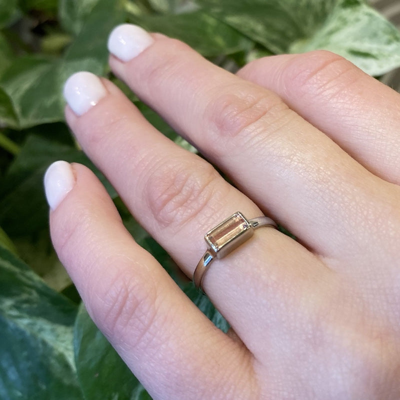 Recycled Beauty White Gold Imperial Topaz Ring by 720