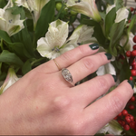 Art Deco Filigree OEC Diamond Engagement Ring
