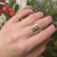 Vintage 9ct Gold Buckle Ring