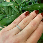 Fancy Scalloped Platinum 1940s Wedding Band