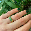 Classic Vintage Jade and Gold Band