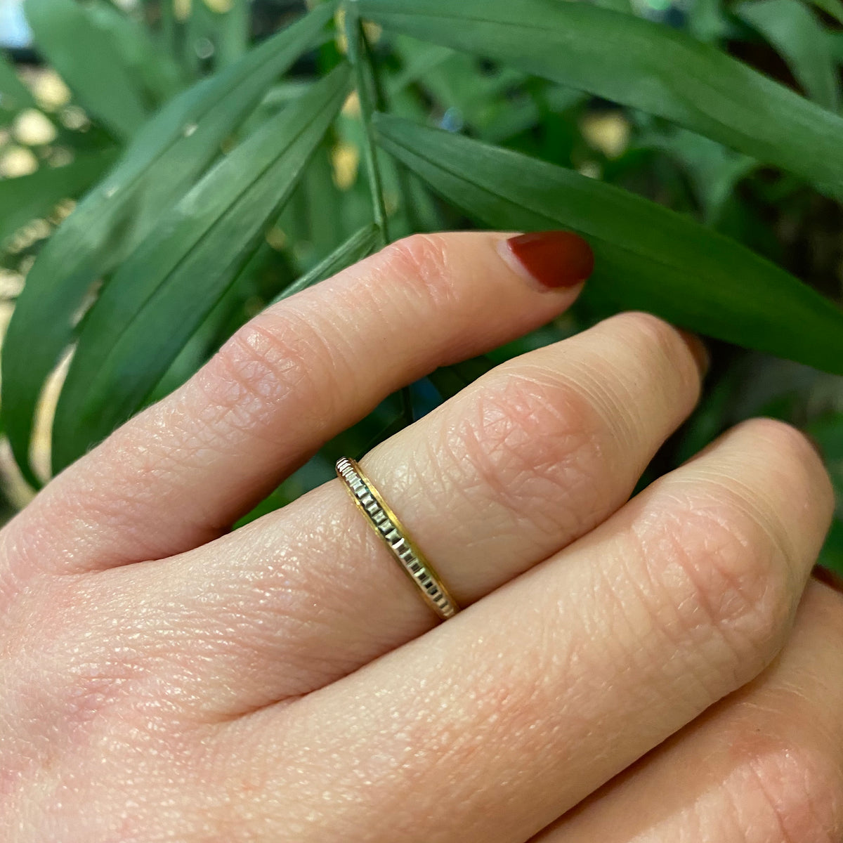 Unusual Two Tone Art Deco Band
