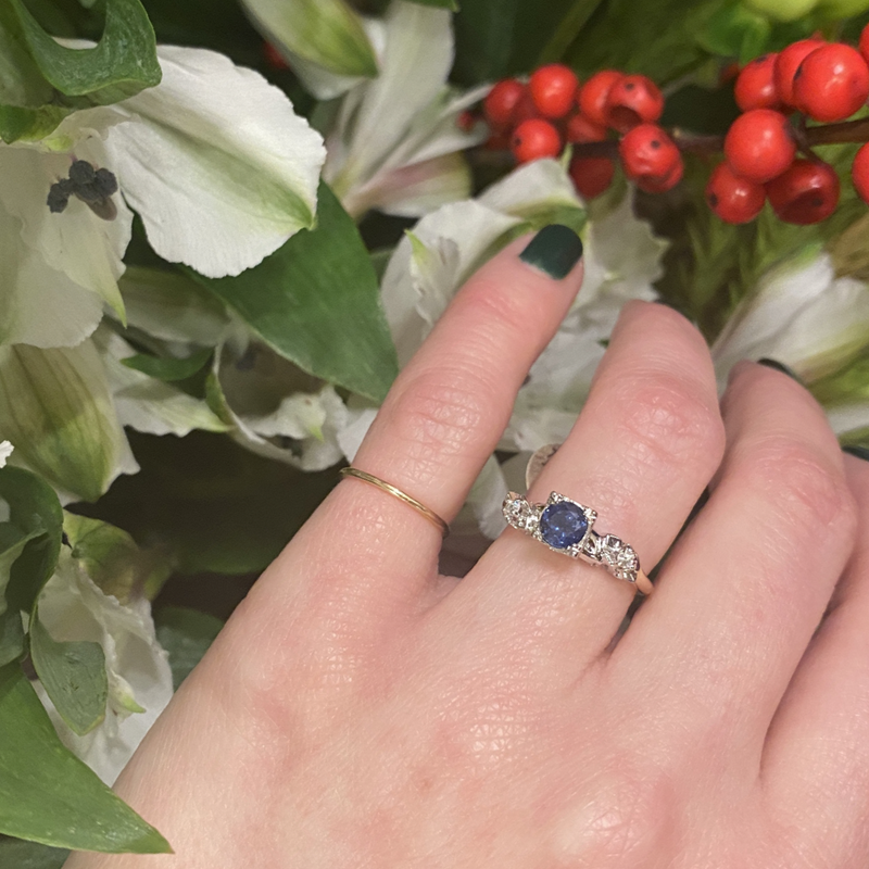 The Indigo Beauty NOS Sapphire Engagement Ring