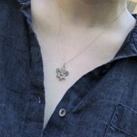 Vintage Gold and Seed Pearl Fleur de Lis Pendant