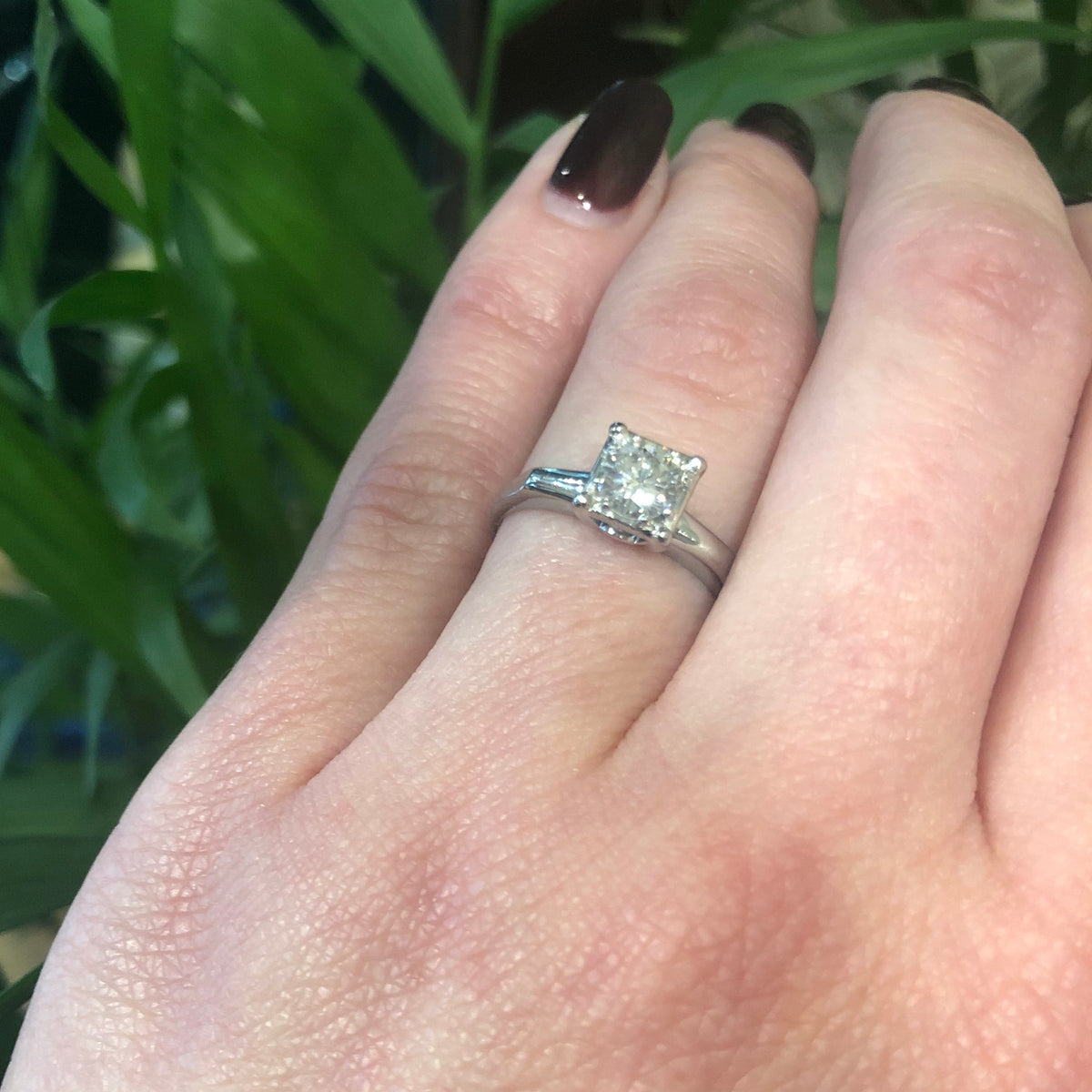 Vintage 1/2 Carat White Gold Solitaire