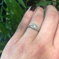 Vintage 1/2 Carat White Gold Solitaire