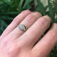 Swirling Romantic Diamond Cluster Ring