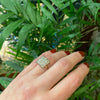 Stunning Square Vintage Diamond 2 Tone Gold Ring