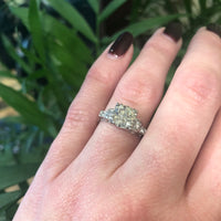 Impressive OEC Diamond and Platinum Engagement Ring