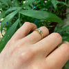 Delightful Engraved Gold and Platinum OMC Diamond Ring