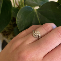 Swirly White Gold Nested Wedding Set