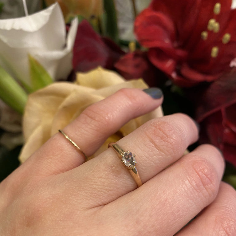 Rose Cut Diamond Solitaire