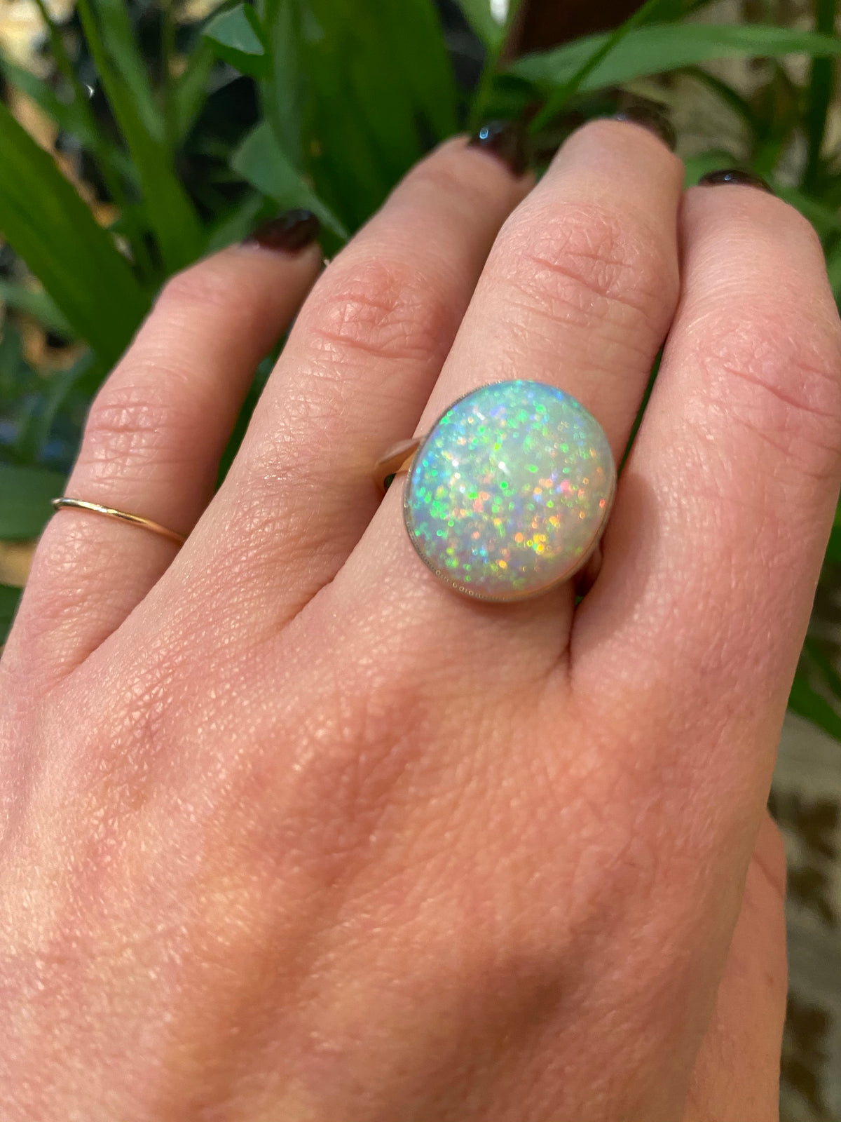 Stunning Antique 8 Carat Opal Ring