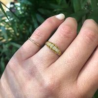 Antique English 18k OEC Diamond Band