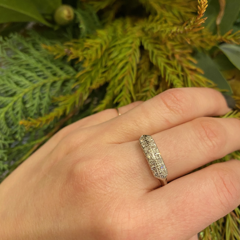 Double Row Diamond Band Circa 1940