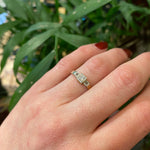 Delightful Engraved Gold and Platinum OMC Diamond Ring