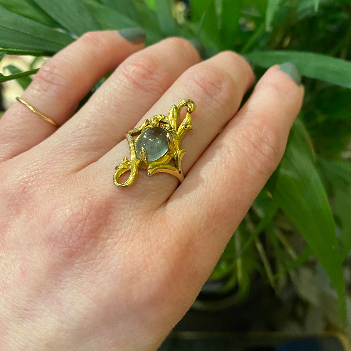 Golden Curves An Art Nouveau Ring