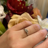 Lovely Old Mine Cut Platinum Solitaire Engagement Ring