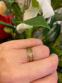 1860's Gold Wide Fancy Band