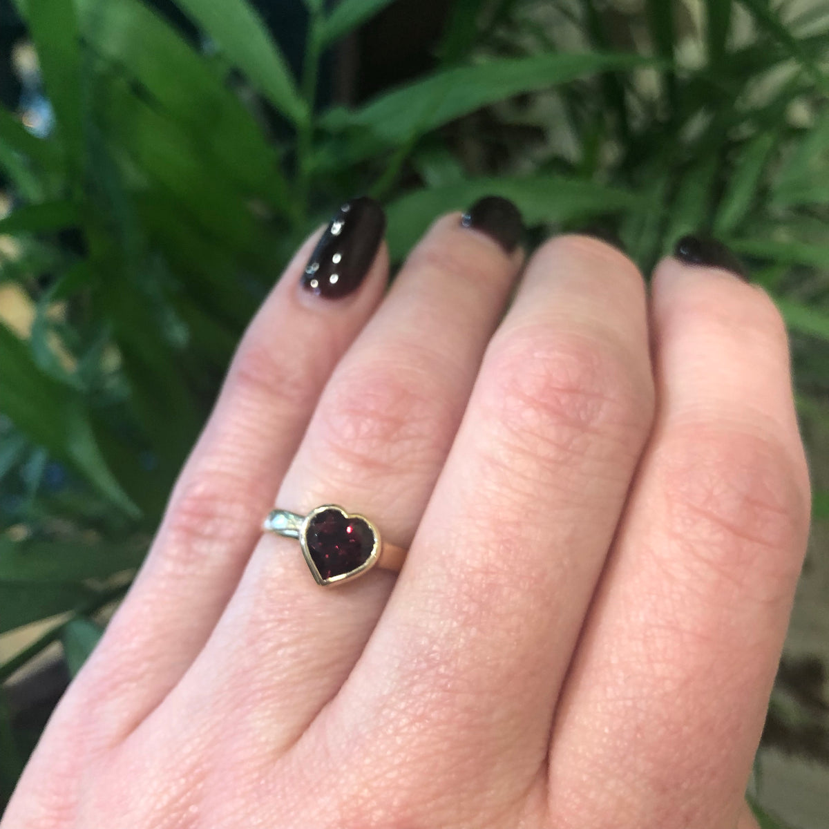 Garnet Heart Ring by 720 for GSL