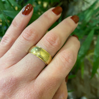 Wide 1970s Band with Crosshatch Finish