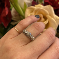 Gorgeous Edwardian Platinum Diamond Band