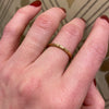 Slim and Elegant Engraved Gold Band