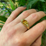 The Lions Paws Gold Becher Citrine and Diamond Ring
