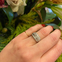 Asscher Step Cut Multi Diamond Ring