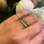 Unique Vintage Platinum and Diamond Wedding Set