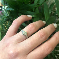 Pale Yellow 1.09 Carat OEC Platinum Engagement Ring