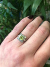 Art Deco Peridot and Diamond Ring