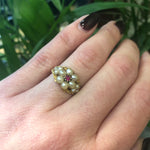 Georgian Rose Pearl and Ruby Locket Ring