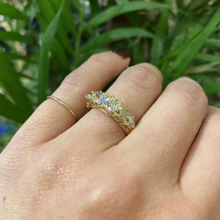 Stunning 19thc OEC and Rose Cut Diamond Band