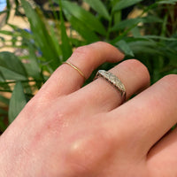 Fancy Vintage Platinum Diamond Band